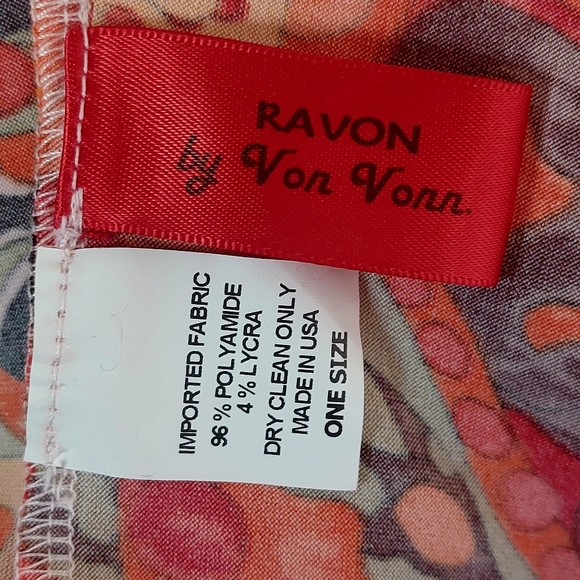 Von Vonni red & gold tropical print transformer dress, O/S (up to 10-12) - Picture 11 of 12